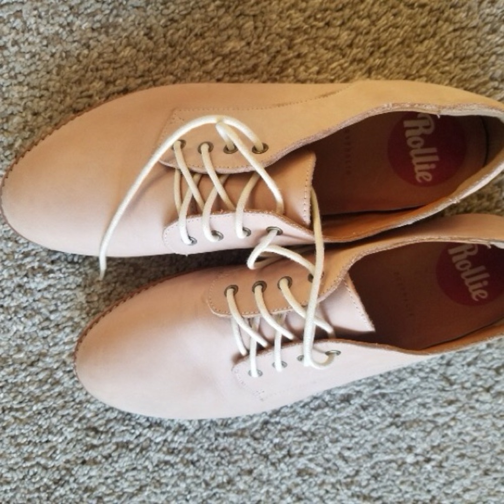 Rollie Nation pink genuine leather Derby shoe size 40 - Picture 2 of 11